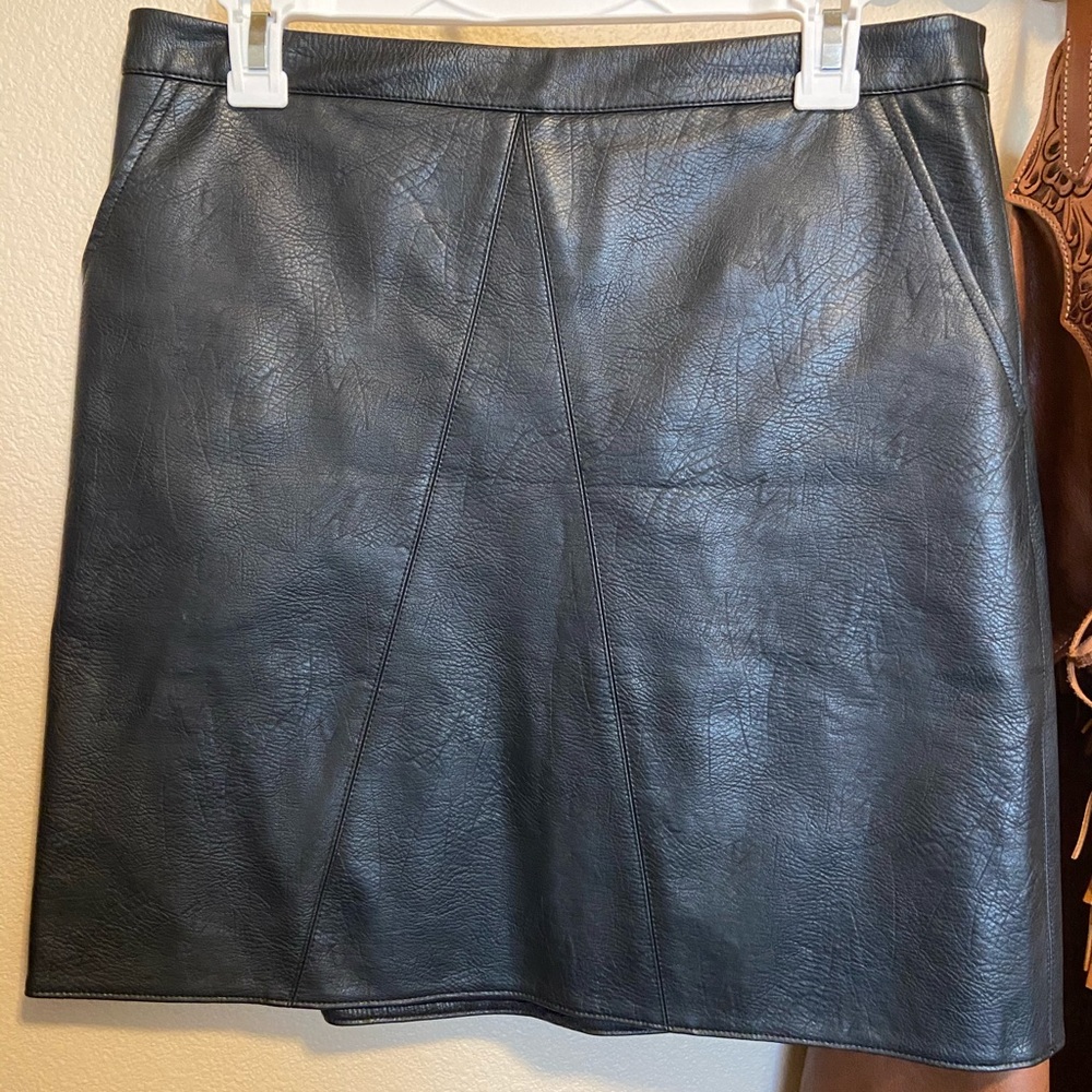 Faux leather skirt